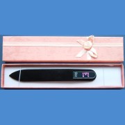 BOHEMIA Skleněný pilník Swarovski střední 140/2mm písmeno - "E" ABECEDA Swarovski